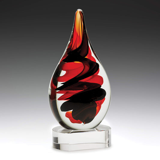 Art Glass Red & Black