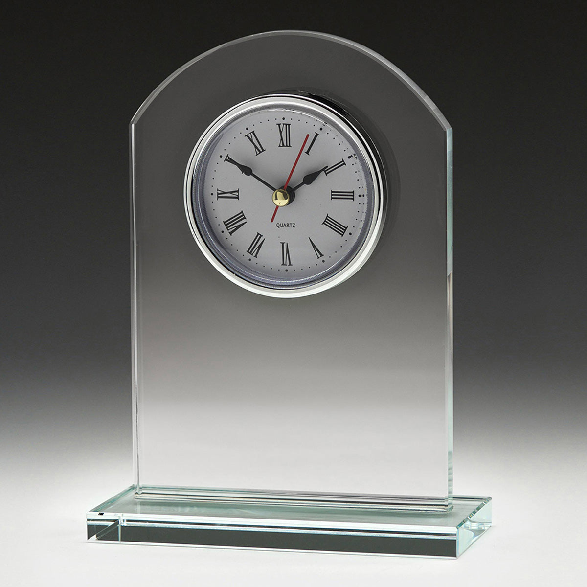 Executive Glass Crystal Clock 10mm Thick