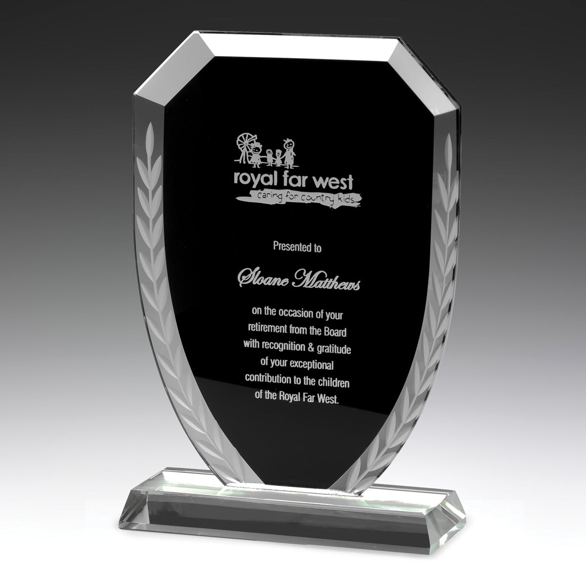 Unity Glass Award 10mm Thick