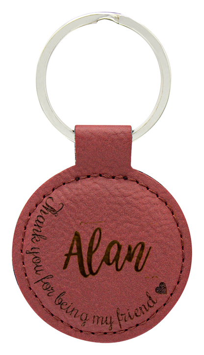 Rose Leather Keyring