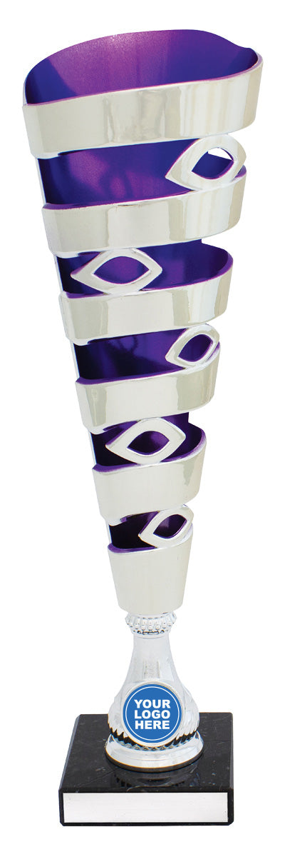 Silver / Purple Mega Spiral Cup