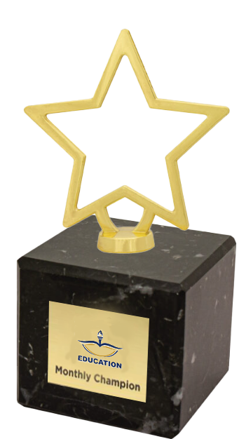 MIni Star with Black Marble Trophy